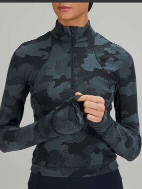 Lululemon Its Rulu Run Cropped Half-Zip, size 8